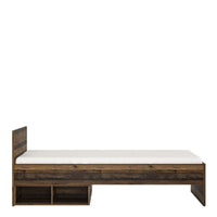 Thumbnail for Industrial Brooklyn Walnut Single 3ft Bed with 2 Open Storage