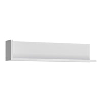 Thumbnail for Modern White and High Gloss Wide Wall Storage Display Shelf