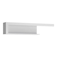 Thumbnail for Modern White and High Gloss Wide Wall Storage Display Shelf