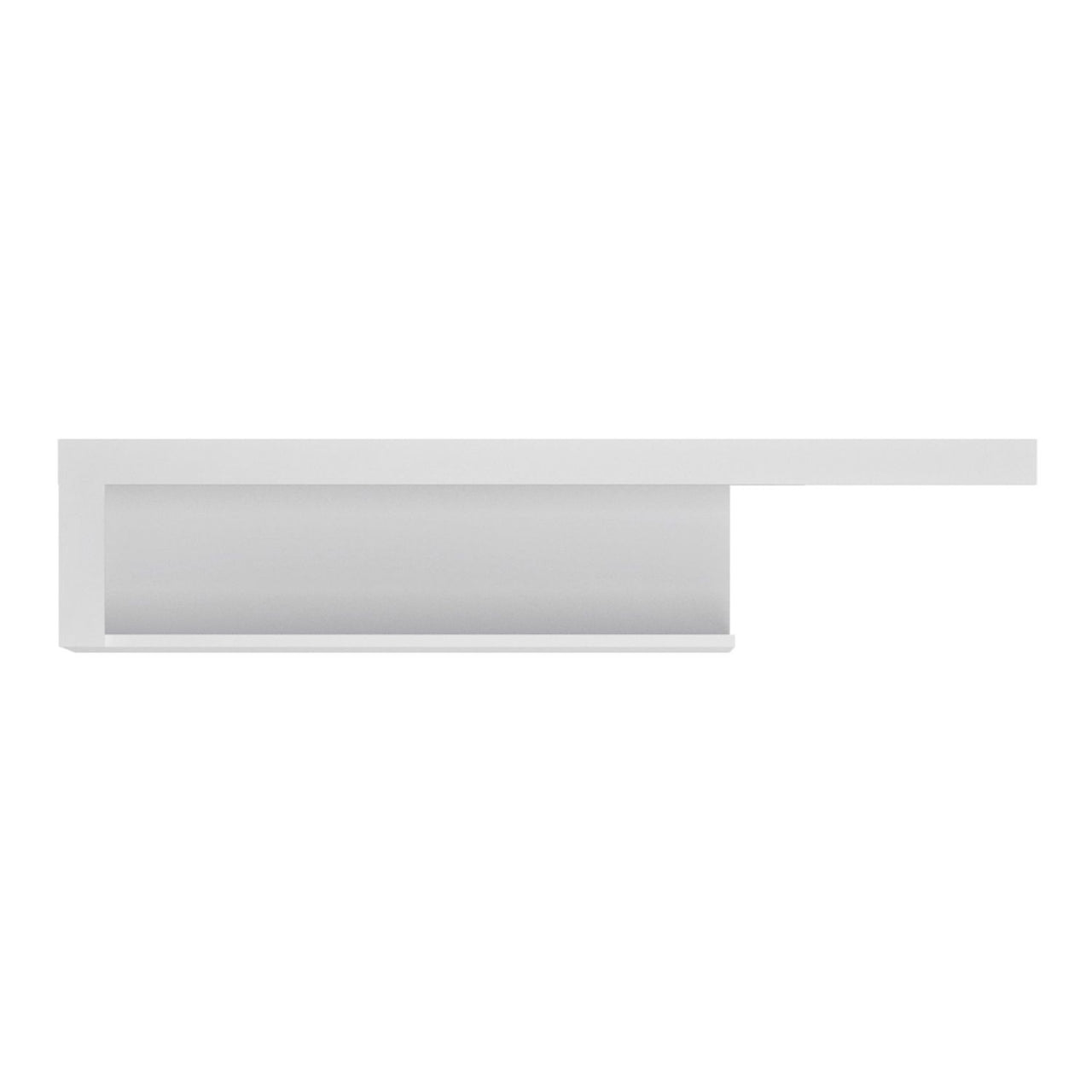 Modern White and High Gloss Wide Wall Storage Display Shelf