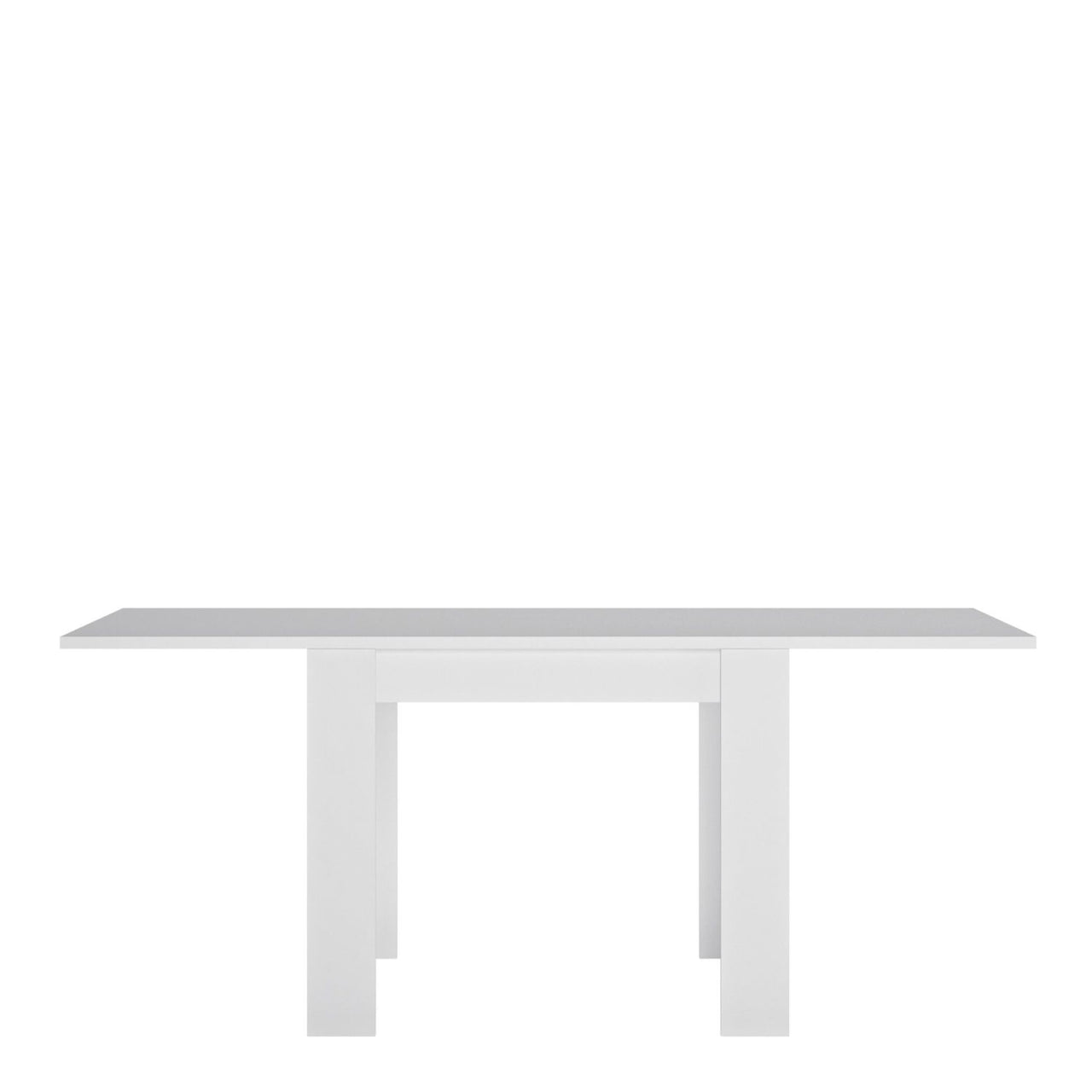 White and High Gloss 90 to 180cm Small Square Extending Dining Table