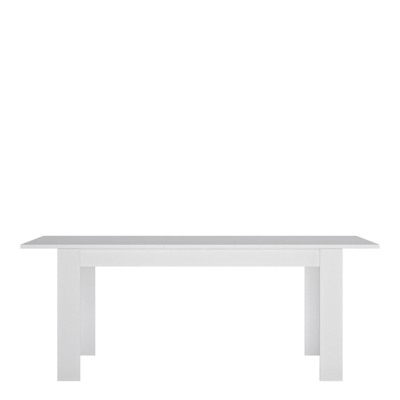 White and High Gloss 160 to 200cm Large Extending Dining Table