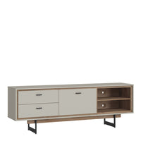 Thumbnail for Rivero 1 Door 2 Drawer TV Unit in Grey and Oak