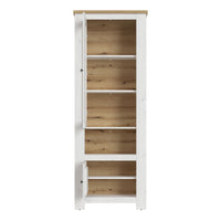 Thumbnail for Celesto 2 Door Display Cabinet in White and Oak