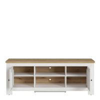 Thumbnail for Celesto 2 Door TV Unit in White and Oak