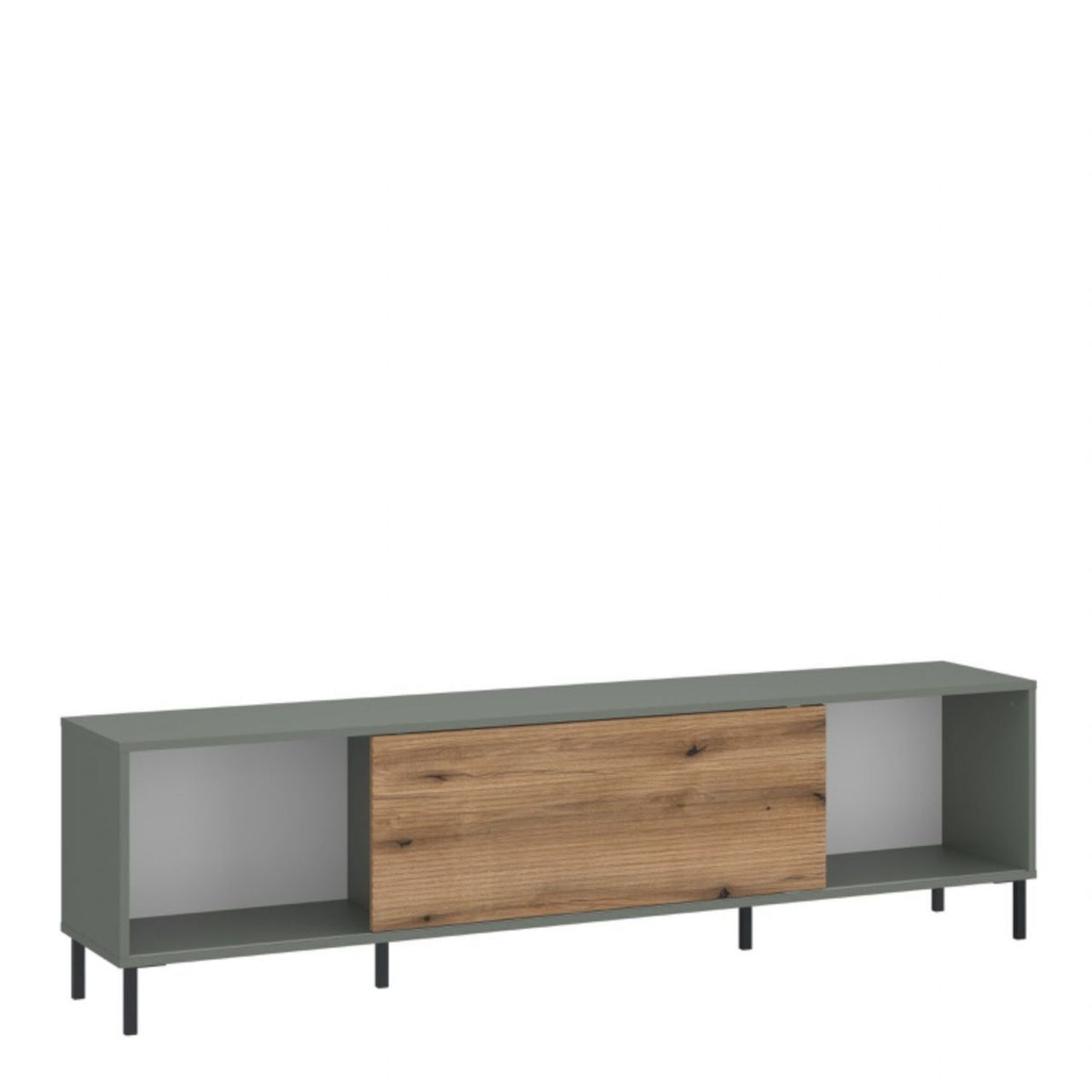 Darwin TV Cabinet 1 Door 50cm High in Green Oak