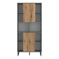 Thumbnail for Darwin Bookcase 2 Door in Green Oak