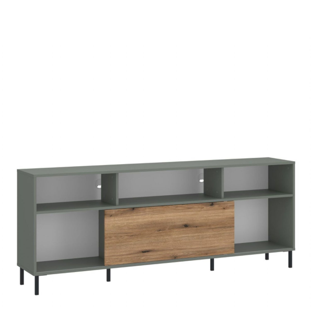 Darwin TV Cabinet 1 Door 73cm High in Green Oak