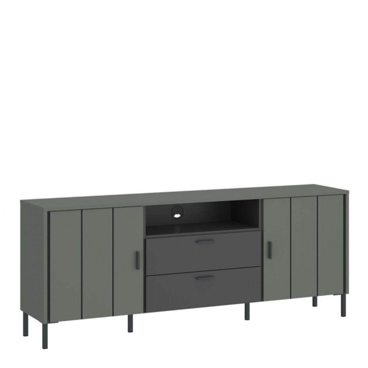 Arundel TV Cabinet 2 Door 2 Drawer 158cm Wide in Green Grey