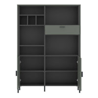 Thumbnail for Arundel Bookcase 2 Door 1 Drawer in Green Grey