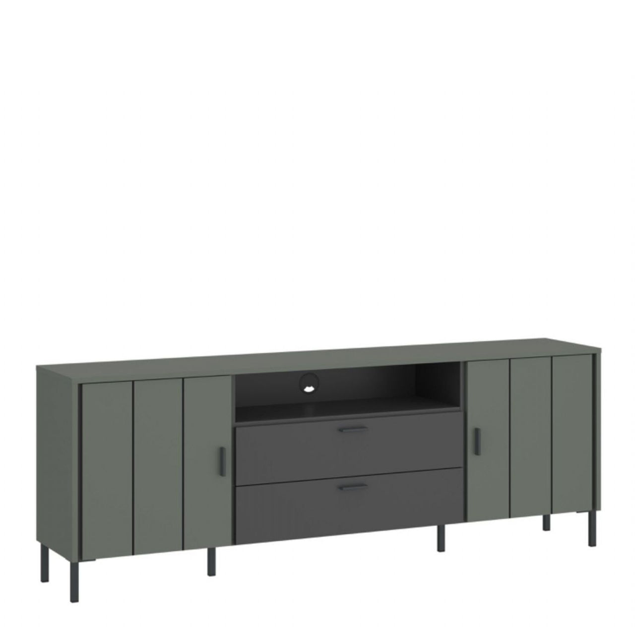 Arundel TV Cabinet 2 Door 2 Drawer 173cm wide 65cm High in Green Grey