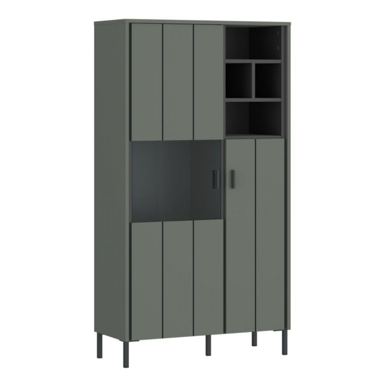 Arundel 2 Door Display Cabinet in Green Grey