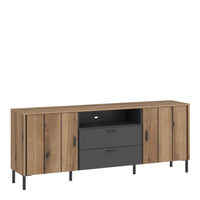 Thumbnail for Arundel TV Cabinet 2 Door 2 Drawer 158cm Wide in Oak Grey