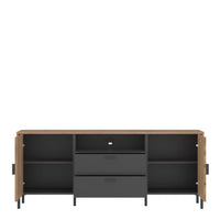 Thumbnail for Arundel TV Cabinet 2 Door 2 Drawer 158cm Wide in Oak Grey