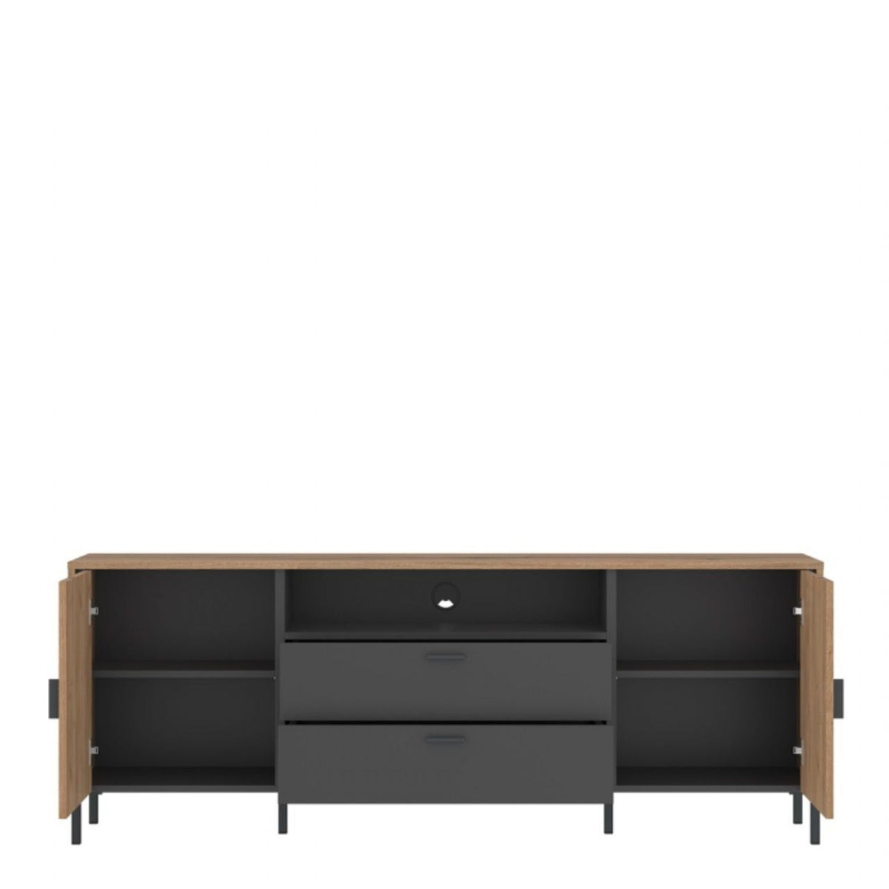 Arundel TV Cabinet 2 Door 2 Drawer 173cm Wide in Oak Grey