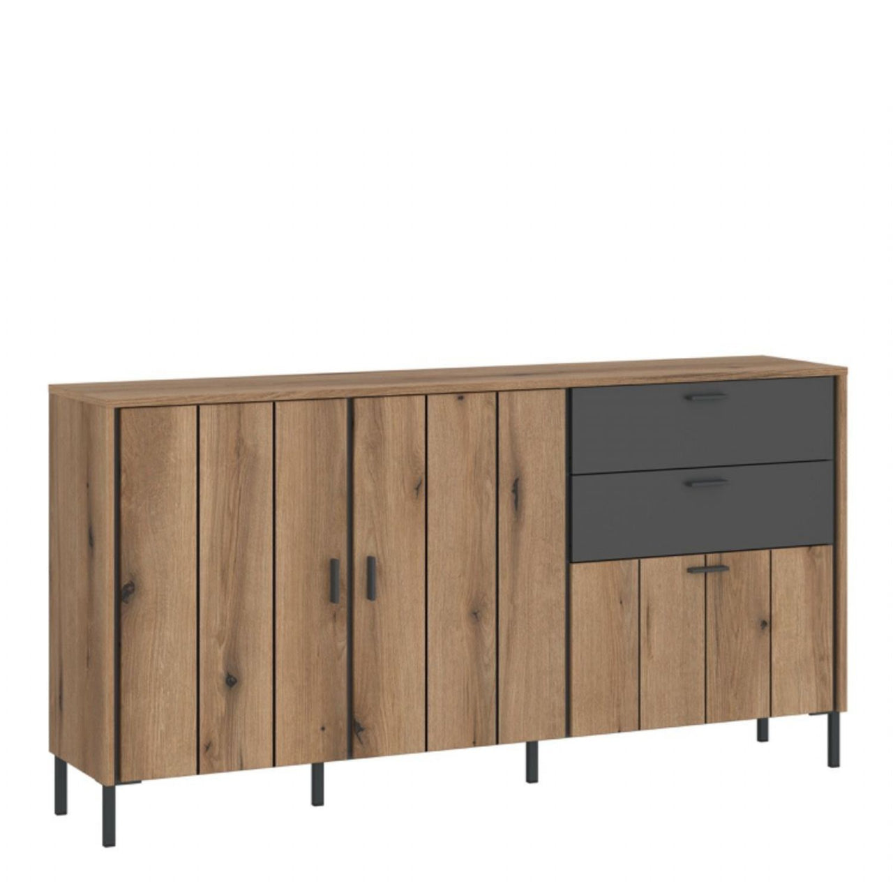 Arundel Sideboard 2 Door 1 Flap 2 Drawer in Oak Grey