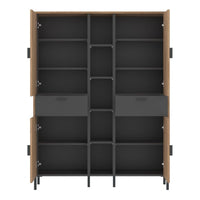 Thumbnail for Arundel Wardrobe 4 Door 2 Drawer in Oak Grey