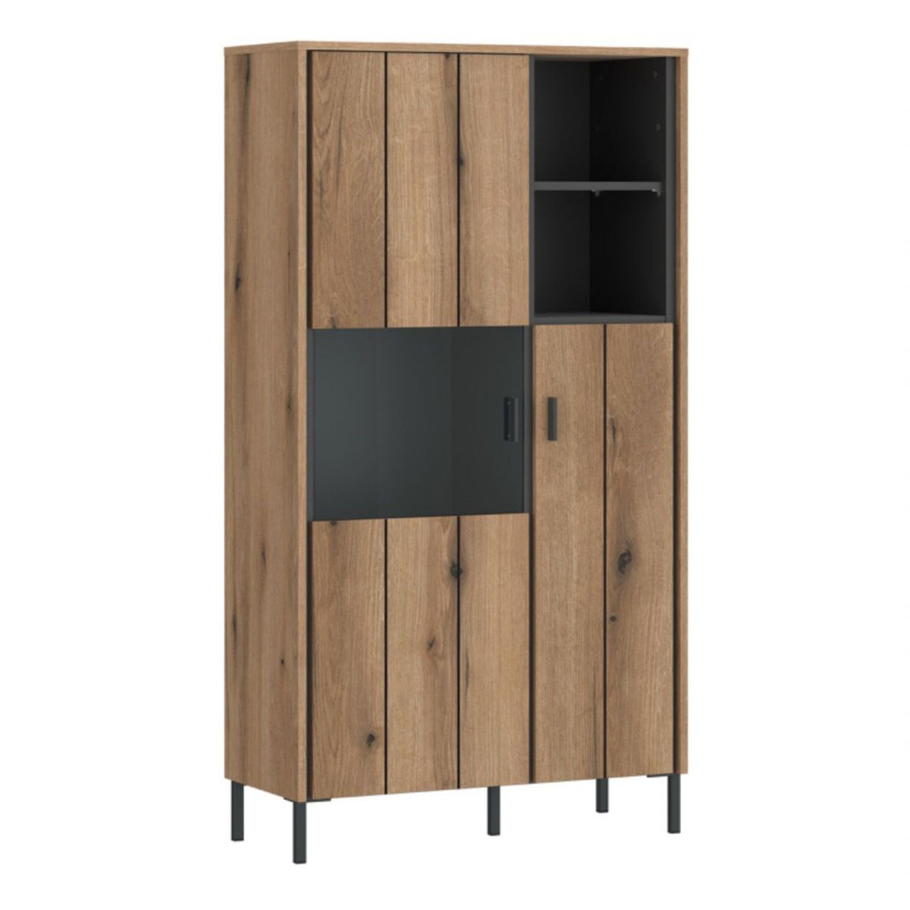 Arundel 2 Door Display Cabinet in Oak Grey