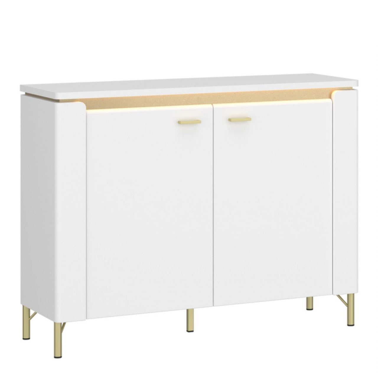 Lazio Sideboard 2 Door in Alpine White White Gloss