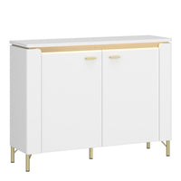 Thumbnail for Lazio Sideboard 2 Door in Alpine White White Gloss