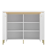 Thumbnail for Lazio Sideboard 2 Door in Alpine White White Gloss