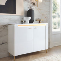 Thumbnail for Lazio Sideboard 2 Door in Alpine White White Gloss