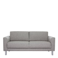 Thumbnail for Modern Light Grey Fabric 2 Seater Sofa on Chrome Feet