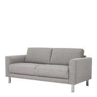 Thumbnail for Modern Light Grey Fabric 2 Seater Sofa on Chrome Feet