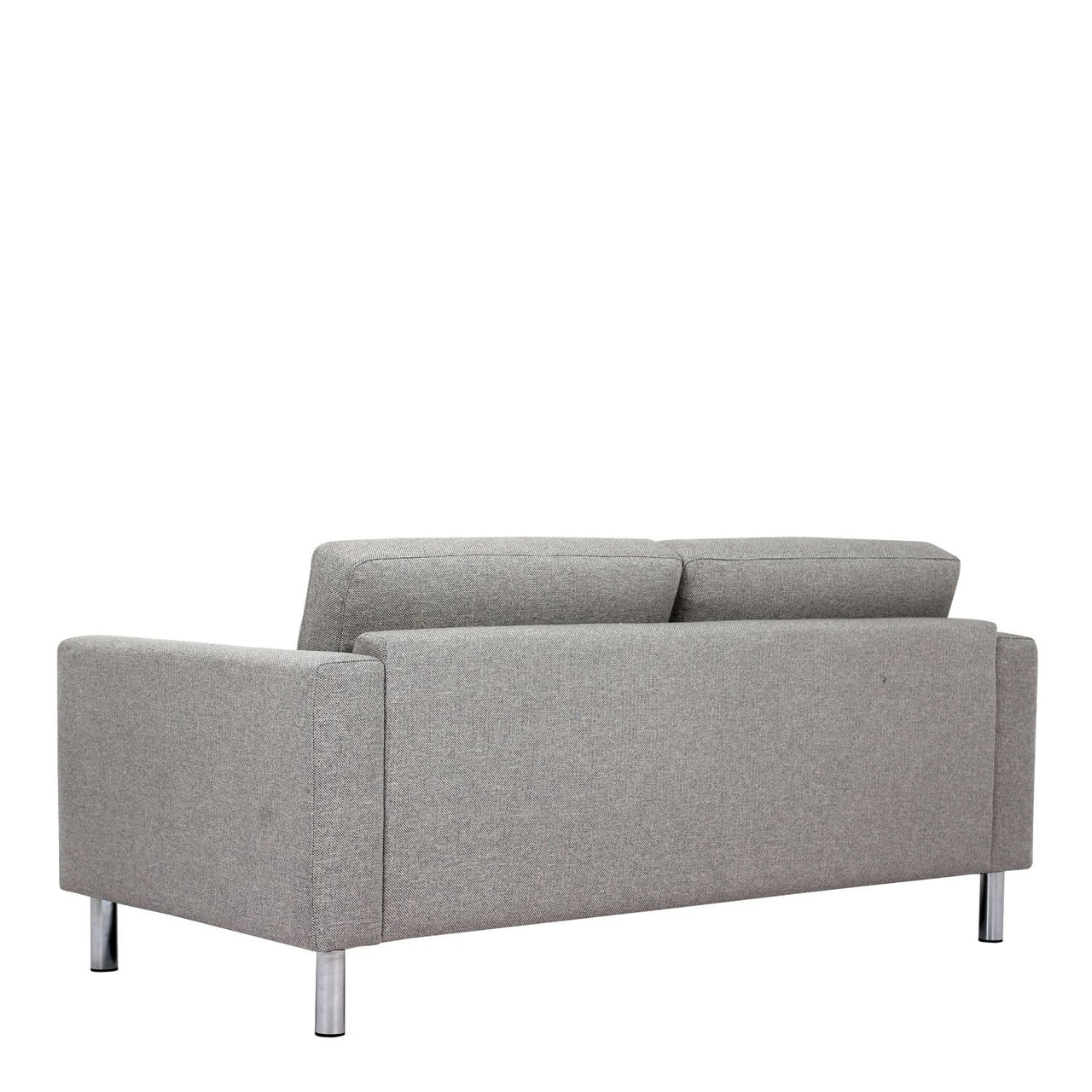 Modern Light Grey Fabric 2 Seater Sofa on Chrome Feet