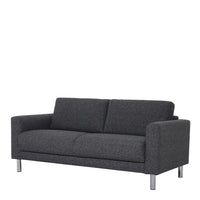 Thumbnail for Modern Dark Grey Fabric 2 Seater Sofa on Chrome Feet