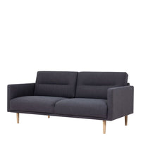 Thumbnail for Medium 2.5 Seater Sofa Fabric Dark Grey on Oak Legs