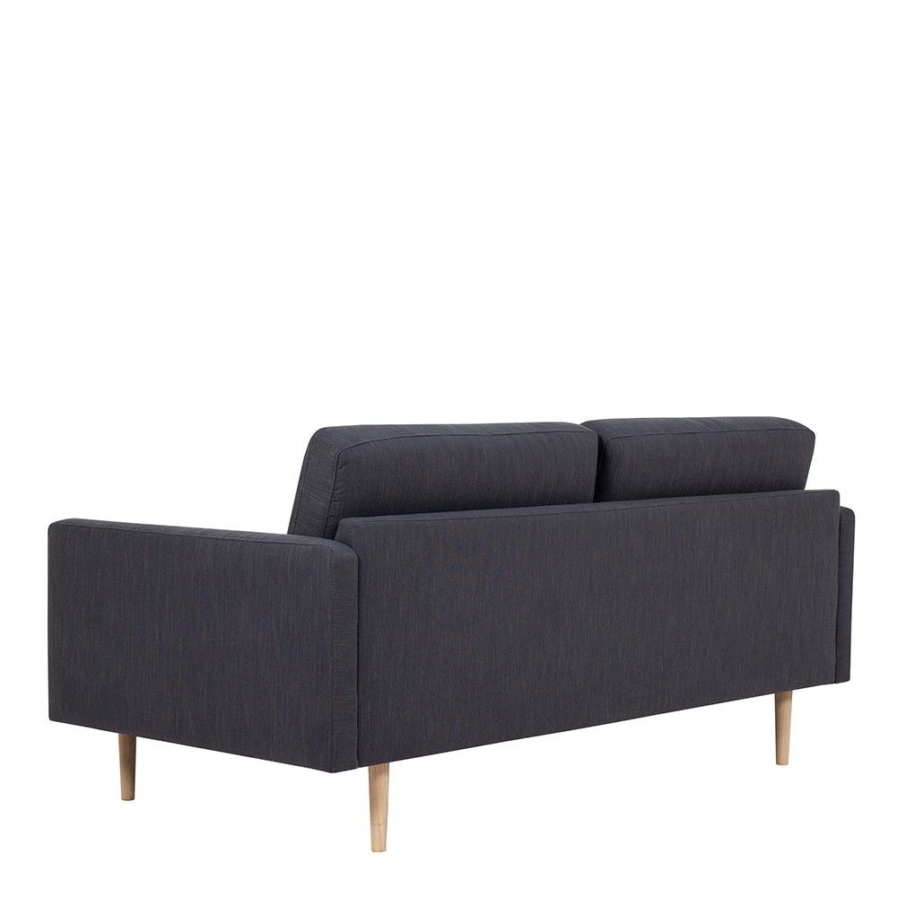 Medium 2.5 Seater Sofa Fabric Dark Grey on Oak Legs