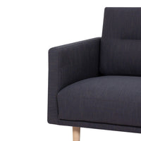 Thumbnail for Medium 2.5 Seater Sofa Fabric Dark Grey on Oak Legs