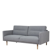 Thumbnail for Modern Medium 2.5 Seater Sofa Fabric Pale Grey on Oak Legs