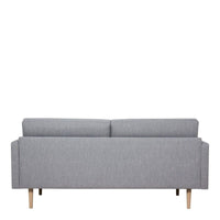 Thumbnail for Modern Medium 2.5 Seater Sofa Fabric Pale Grey on Oak Legs