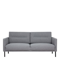 Thumbnail for Modern Medium 2.5 Seater Sofa Fabric Pale Grey on Black Metal Legs