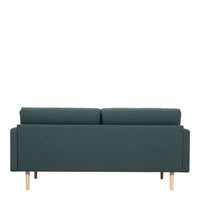 Thumbnail for Modern Medium 2.5 Seater Sofa Dark Green Fabric on Black Metal Legs