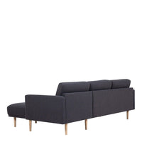 Thumbnail for Dark Grey Fabric Right Hand Corner Sofa Chaise on Oak Legs