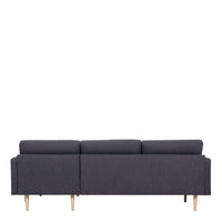 Thumbnail for Dark Grey Fabric Right Hand Corner Sofa Chaise on Oak Legs