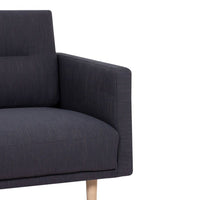 Thumbnail for Dark Grey Fabric Left Hand Corner Sofa Chaise on Oak Legs