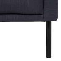 Thumbnail for Dark Grey Fabric Left Hand Corner Sofa Chaise on Black Metal Legs