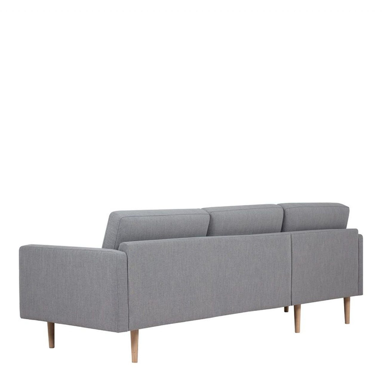 Light Grey Fabric Left Hand Corner Sofa Chaise on Oak Legs