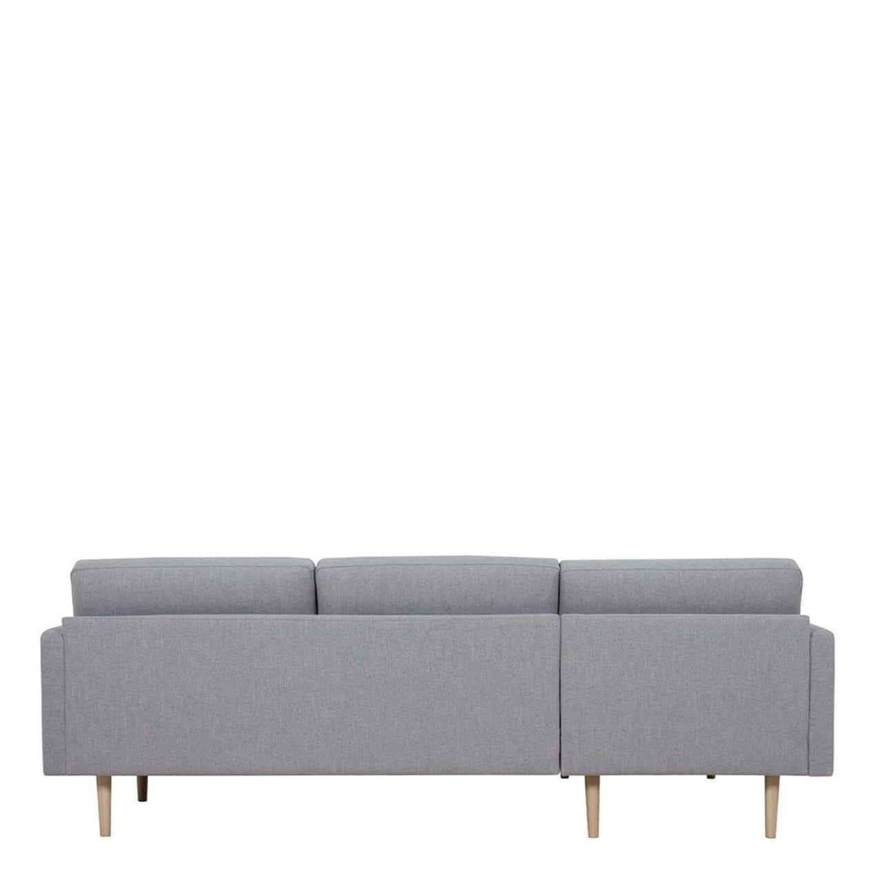 Light Grey Fabric Left Hand Corner Sofa Chaise on Oak Legs