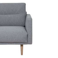 Thumbnail for Light Grey Fabric Left Hand Corner Sofa Chaise on Oak Legs