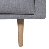 Thumbnail for Light Grey Fabric Left Hand Corner Sofa Chaise on Oak Legs