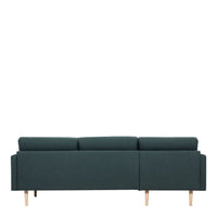 Thumbnail for Dark Green Fabric Left Hand Corner Sofa Chaise on Oak Legs