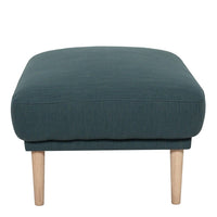 Thumbnail for Dark Green Fabric Footstool on Oak Legs