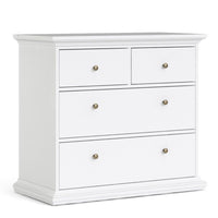 Thumbnail for Paris Package Bedside 2 Drawers in + Chest of 4 Drawers + Wardrobe with 2 Doors White