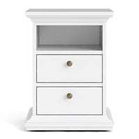 Thumbnail for White 2 Drawer Bedside Cabinet