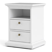 Thumbnail for White 2 Drawer Bedside Cabinet